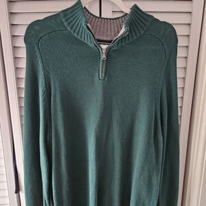Land's End Quater 1/4 Zip Large Green